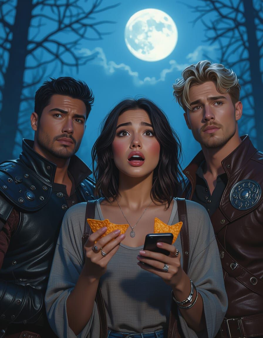 Twilight Forest Encounter: Hyperrealistic Cinematic Style