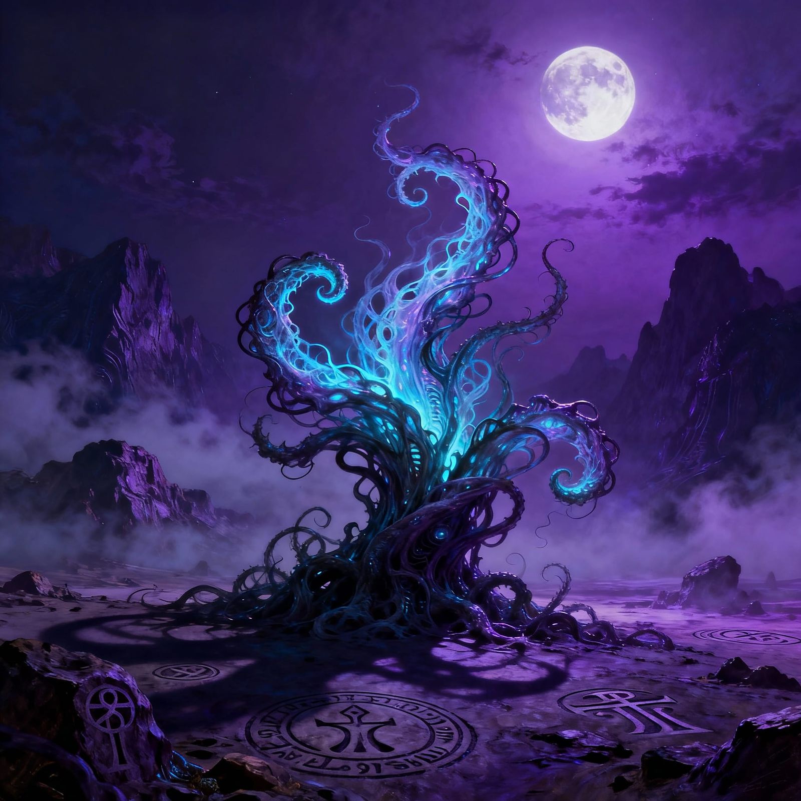 Ethereal Phantom Plant in Arcane Landscape