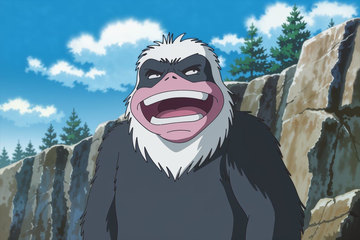 Deadpan Huemul in Monolithic Brutalism