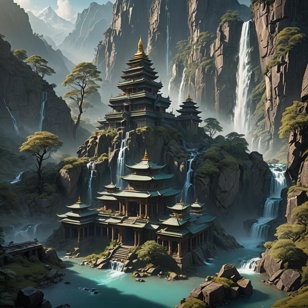 Himalayan Temples Meet Technology: A Matte Painting