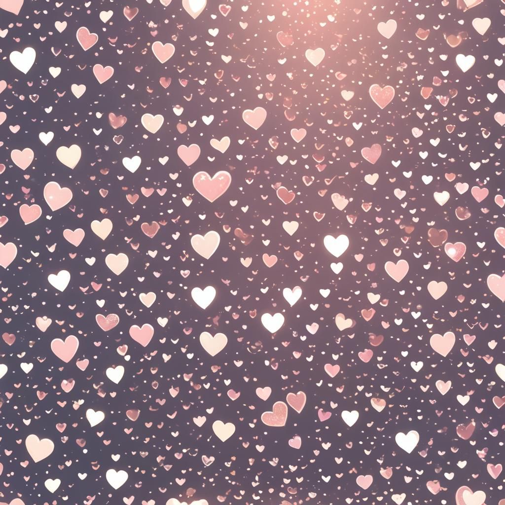 Glowing Pink Heart Particles Concept Art