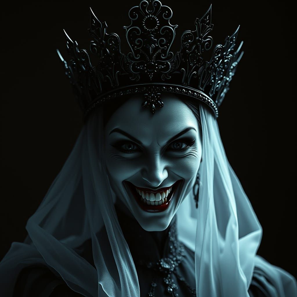Dark Vampire Queen in Gothic Horror Style