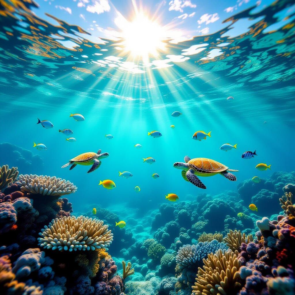 Vibrant Underwater World: Coral Reefs and Tropical Fish