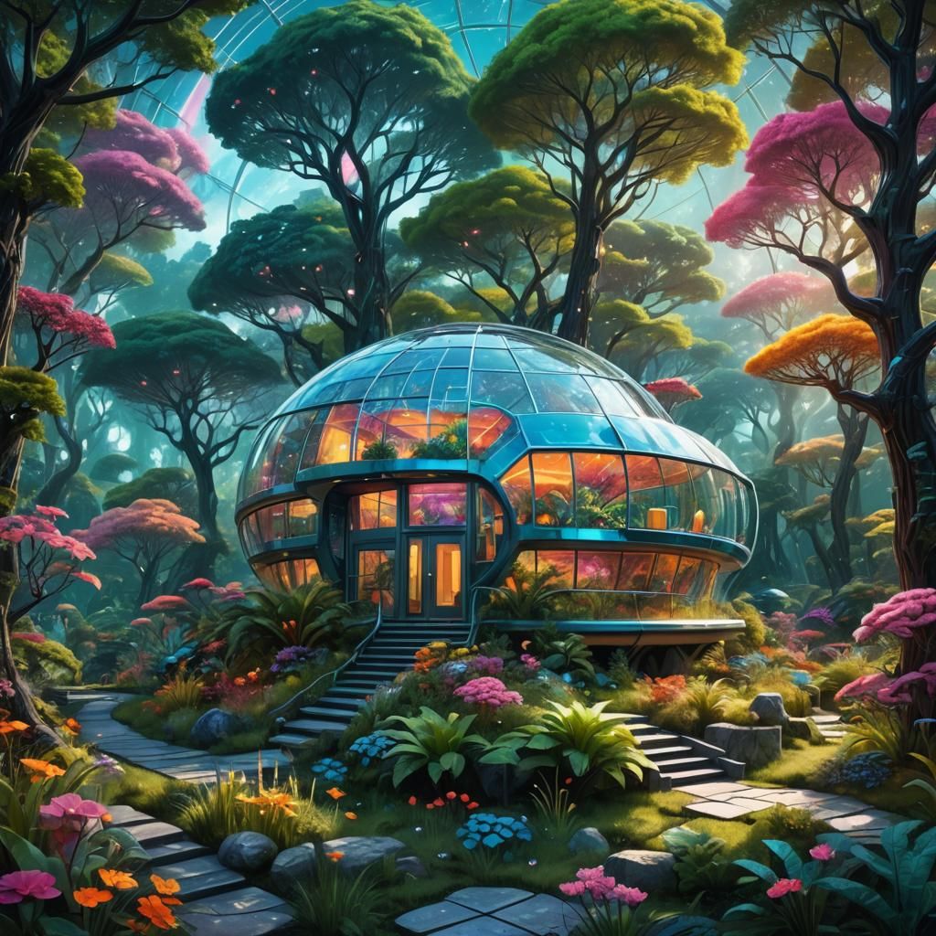 Compact Futuristic Glass House in the Forest