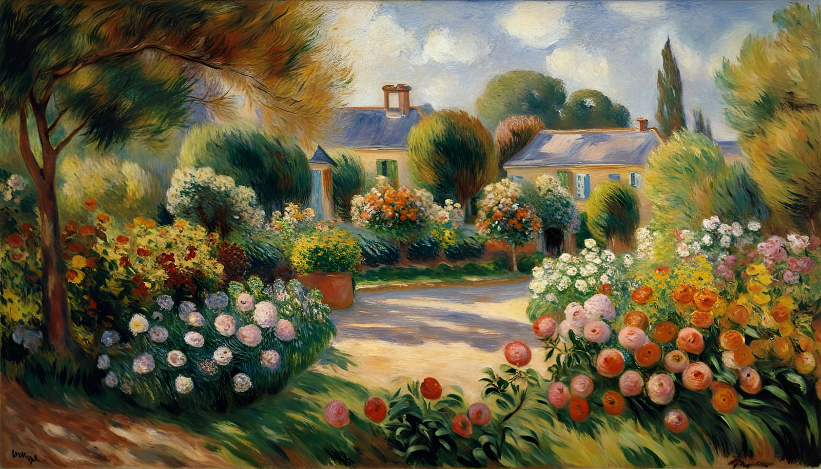 Artists Garden at Giverny by Renoir