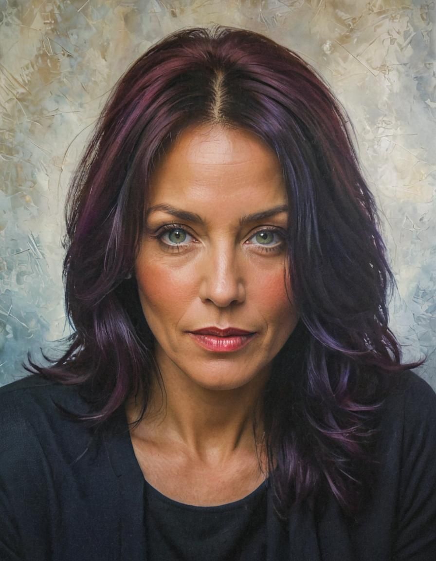 Charming Lady Portrait with Expressive Impasto Painting Styl...