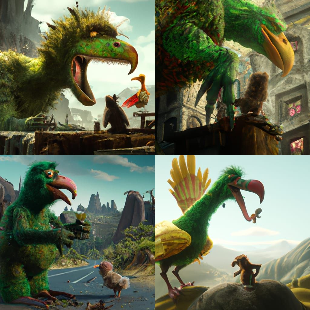 Big Bird's Election Loss: A Matte Painting