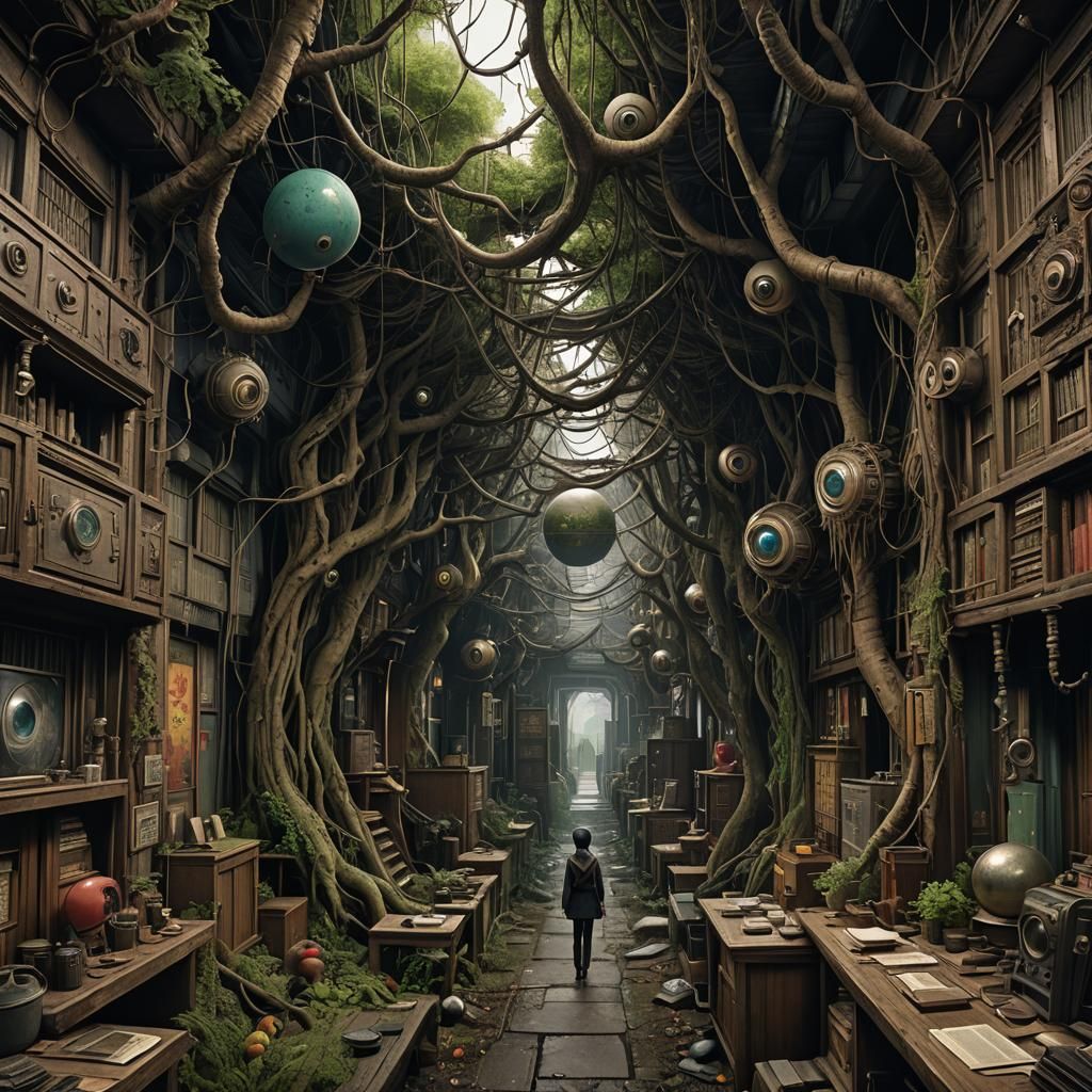 Endless eyes, digital history’s dread, Junji Ito style, surveillance horror, resistance echoes detailed matte painting, ...