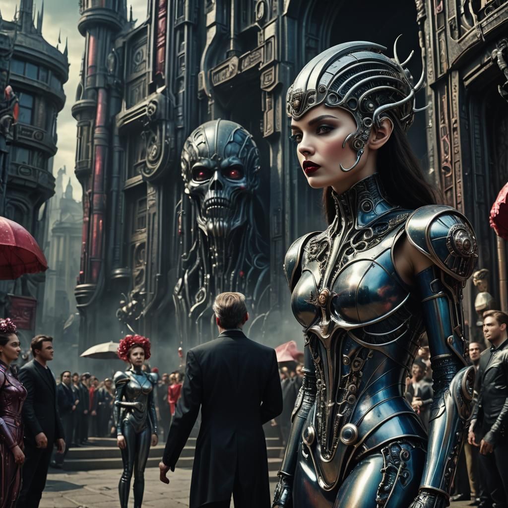 Lipstick Man: A Surreal Biomechanical Matte Painting