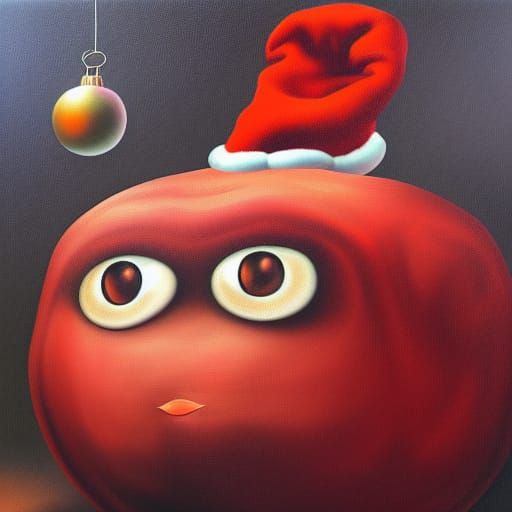Merry Christmas Meatwad: Hyperrealistic Surreal Portrait