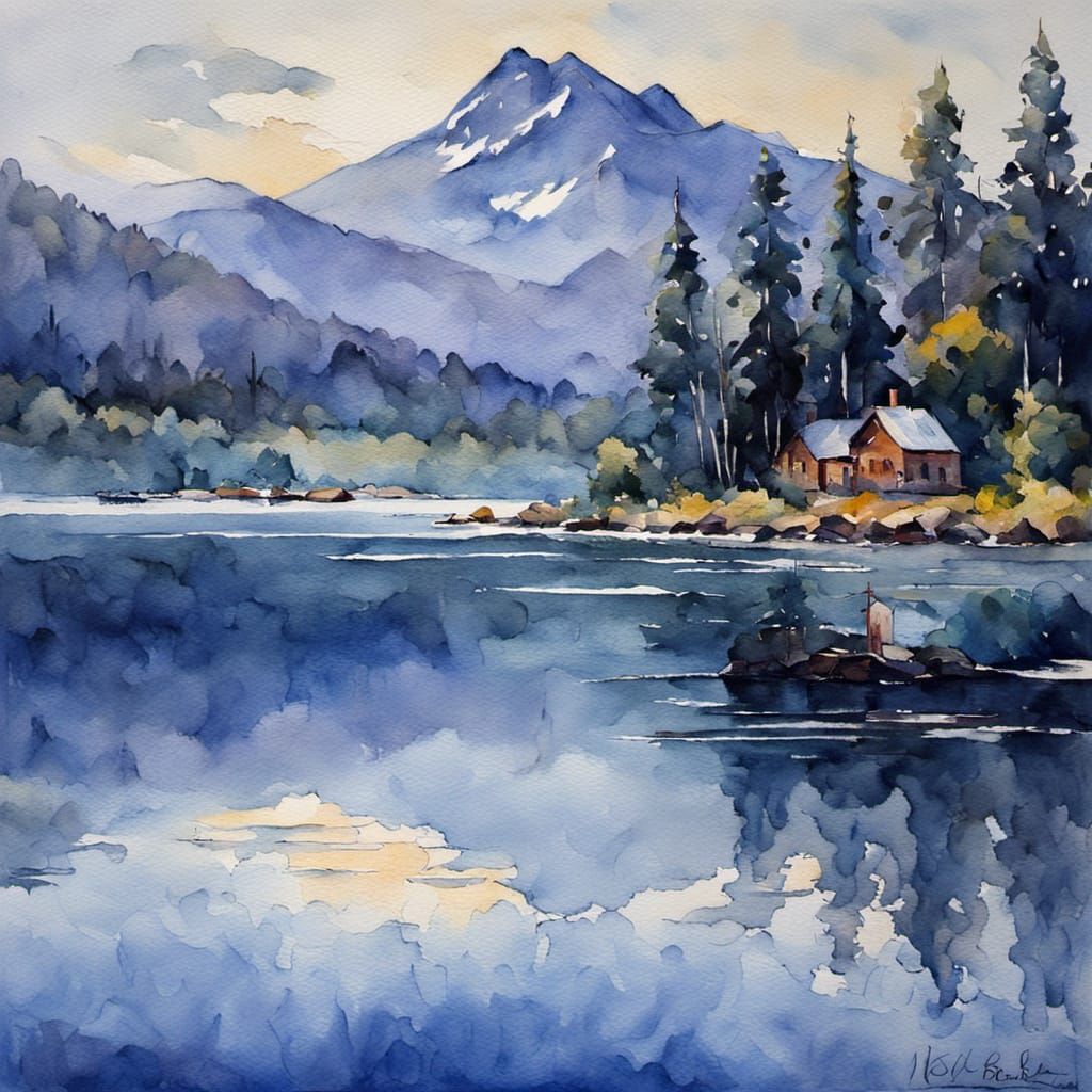 Sunrise Breaks Through the Fog in Epic Impressionist Style