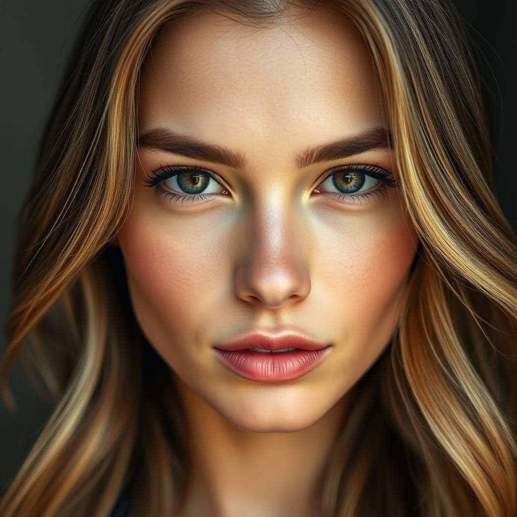 Intense Portrait of a Beautiful Woman