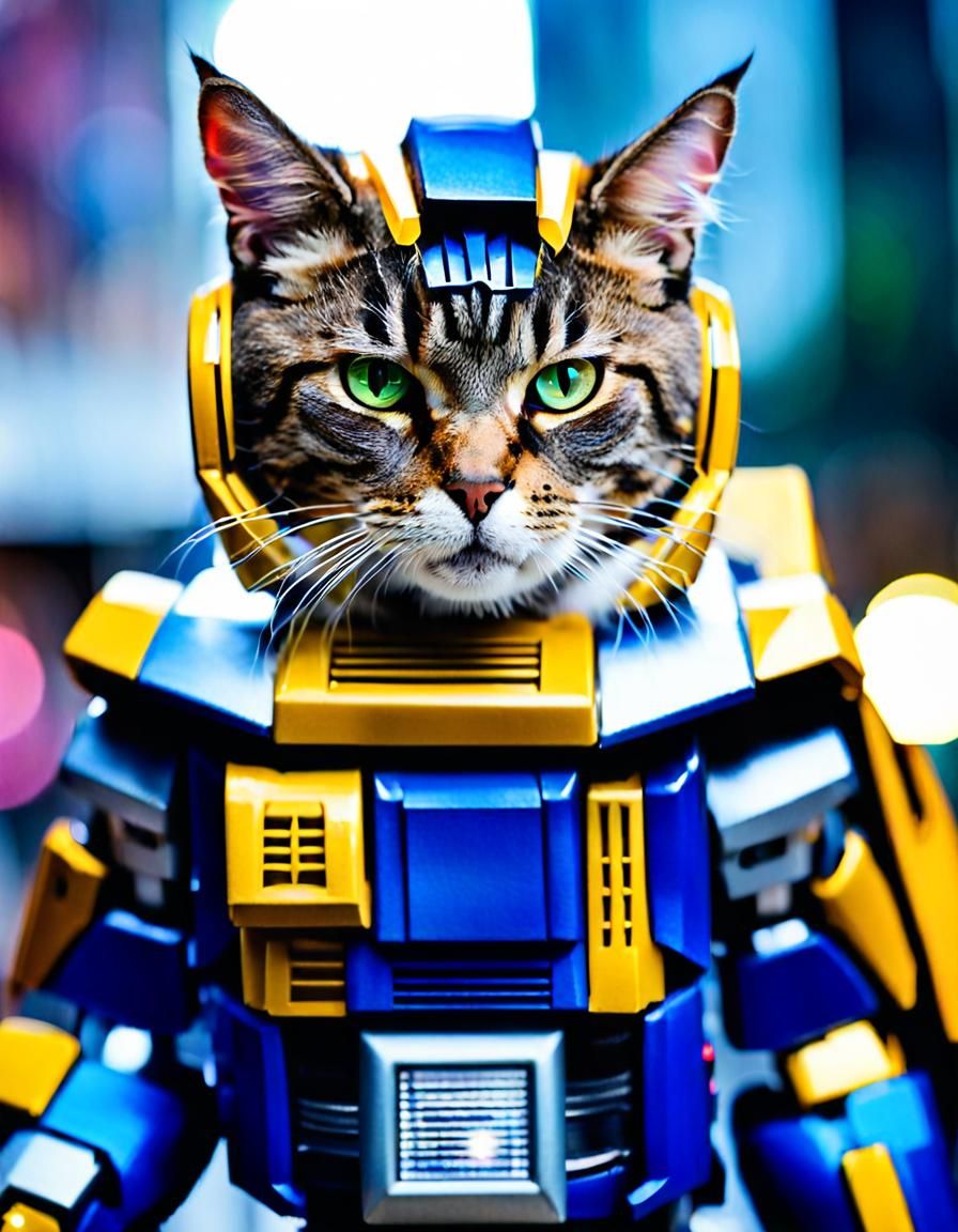 Cat in Transformers Suit: Professional Photography