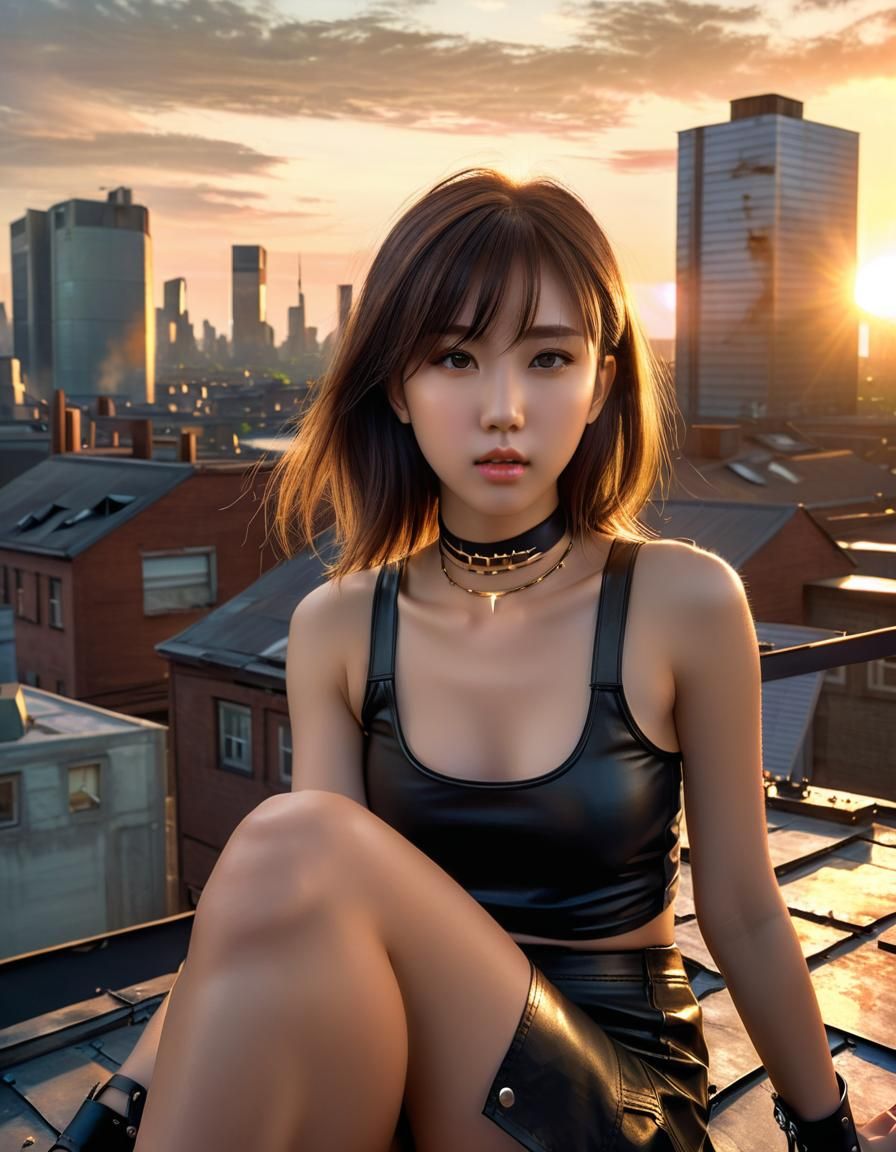 Eve from Stellar Blade: Anime Oil Painting