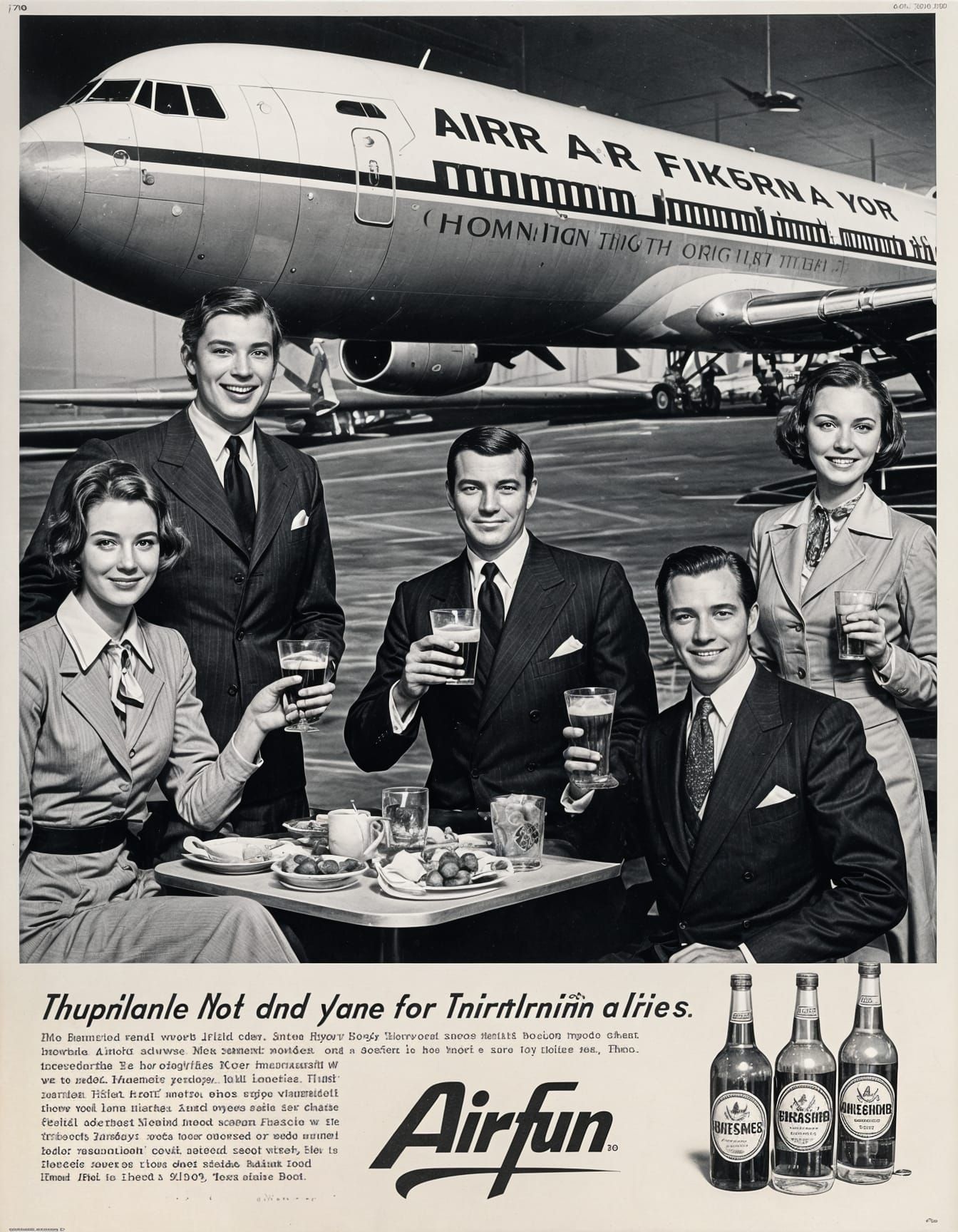 Vintage Airline Ad Depicts Chic Flight in 1970s Boeing 747-8...