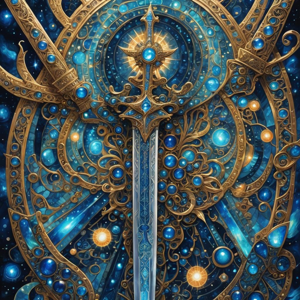 Astral Sword of Divine Light: a Cosmic Illustration