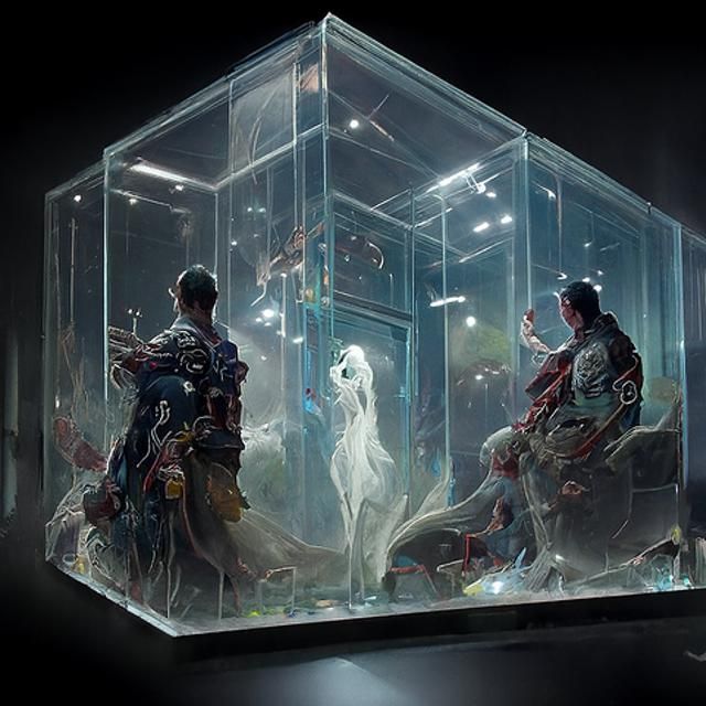 Ethereal Ghosts Trapped in Translucent Glass Boxes