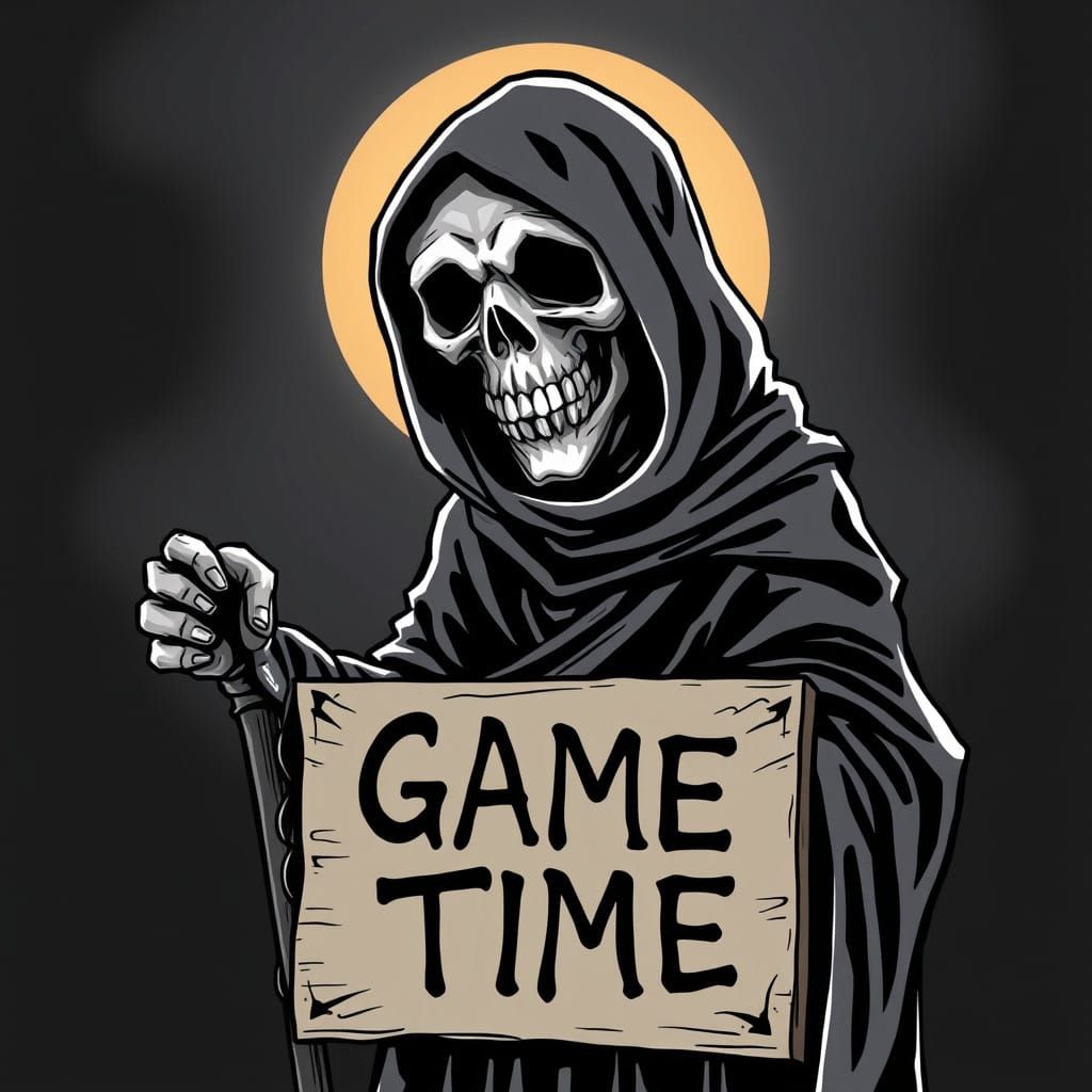 Grim Reaper Embodies Game Time Spirit