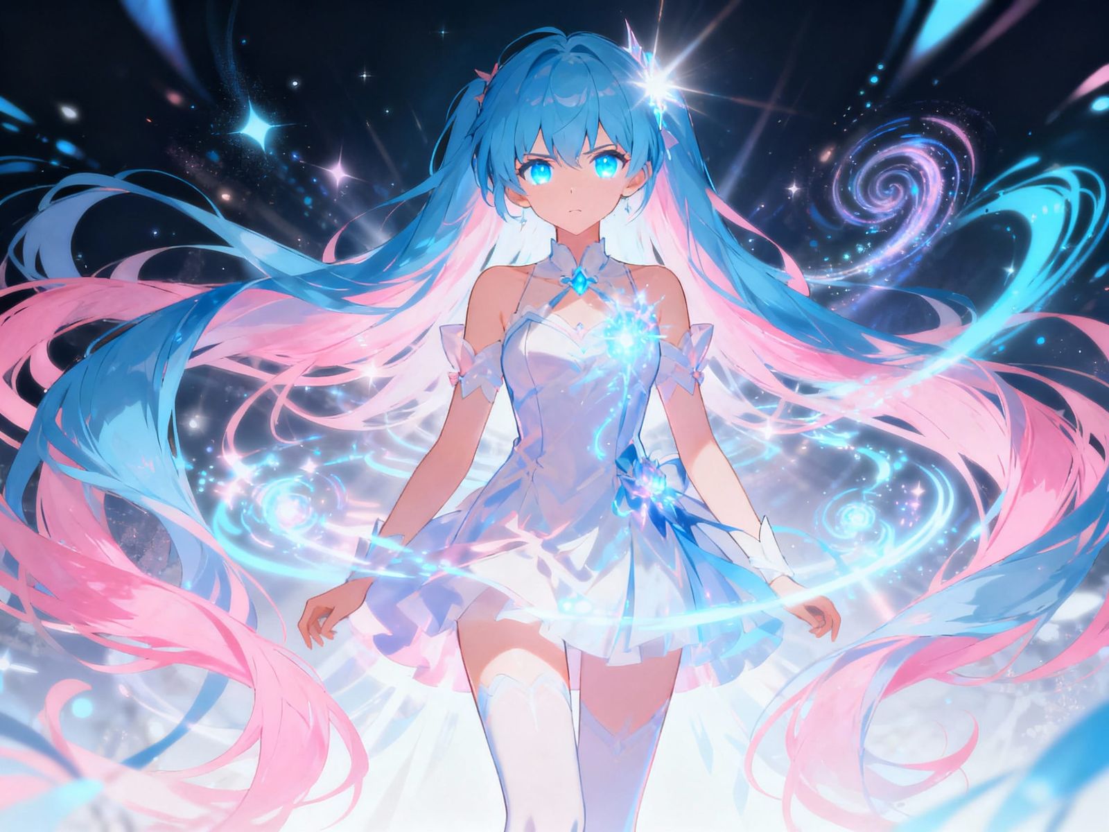 Anime Magical Girl Unleashes Powerful Aura