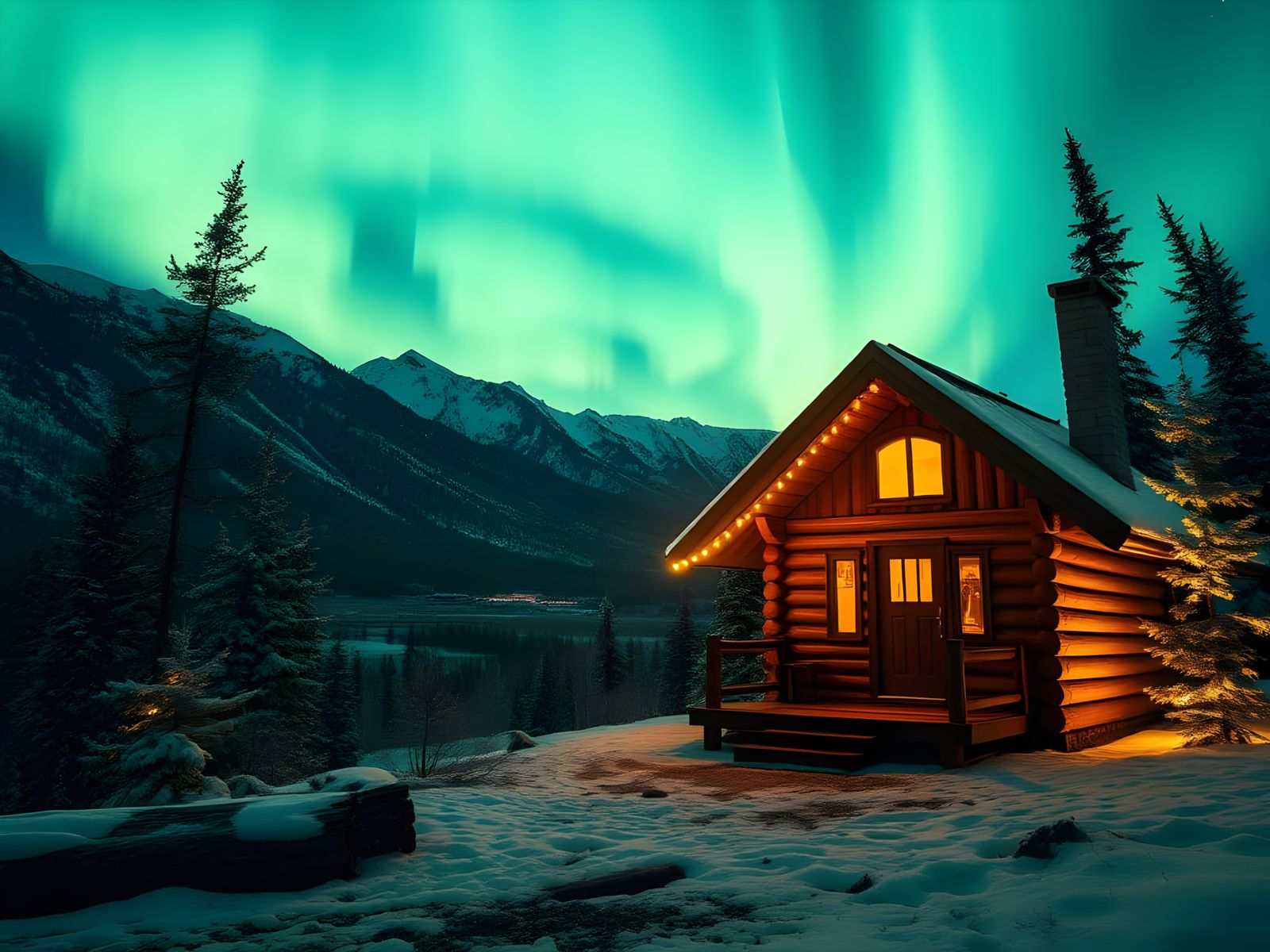 Aurora, Cabin, Enchanting