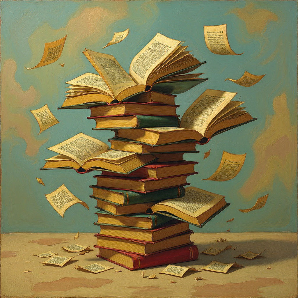 Surreal Books in Pastel Tones, Salvador Dali Style