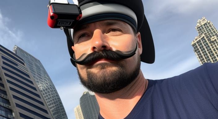 Risky Selfie: Man on Skyscraper Edge