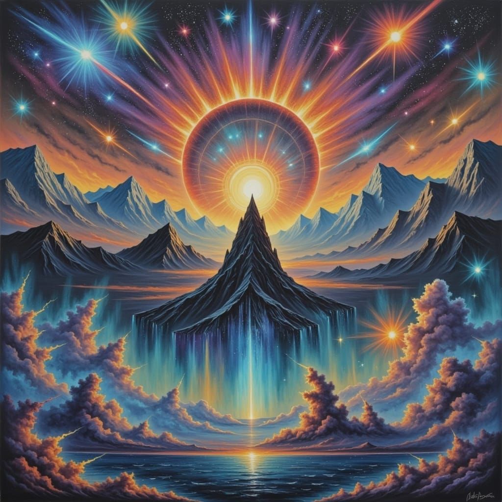 'A Cosmic Bloom in Oil and Chalk'