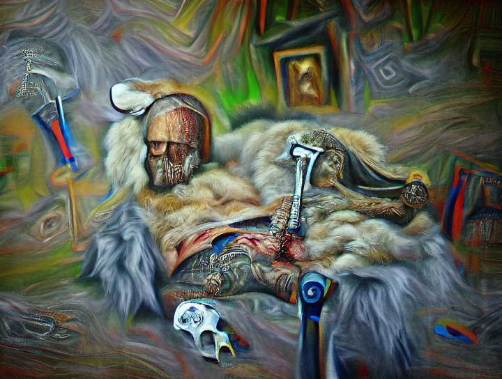 Viking Warrior's Grim Demise: Axe in Skull