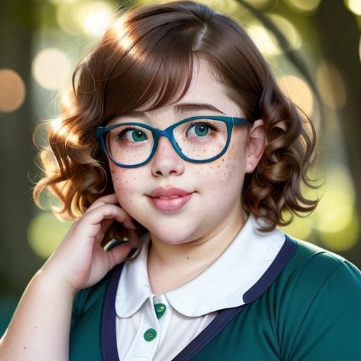 Emotional Portrait of a Freckled Woman with Bokeh