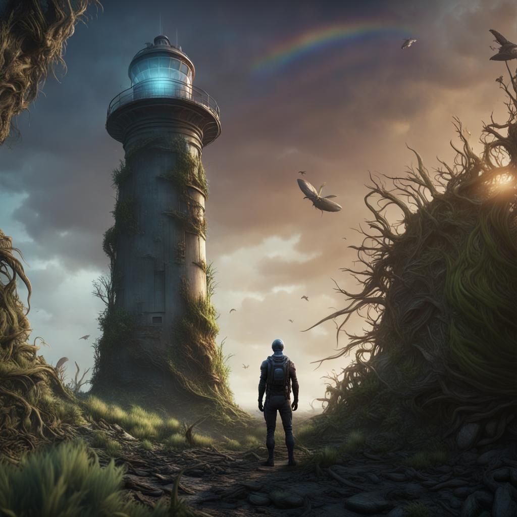 Annihilation Alien in Overgrown Landscape