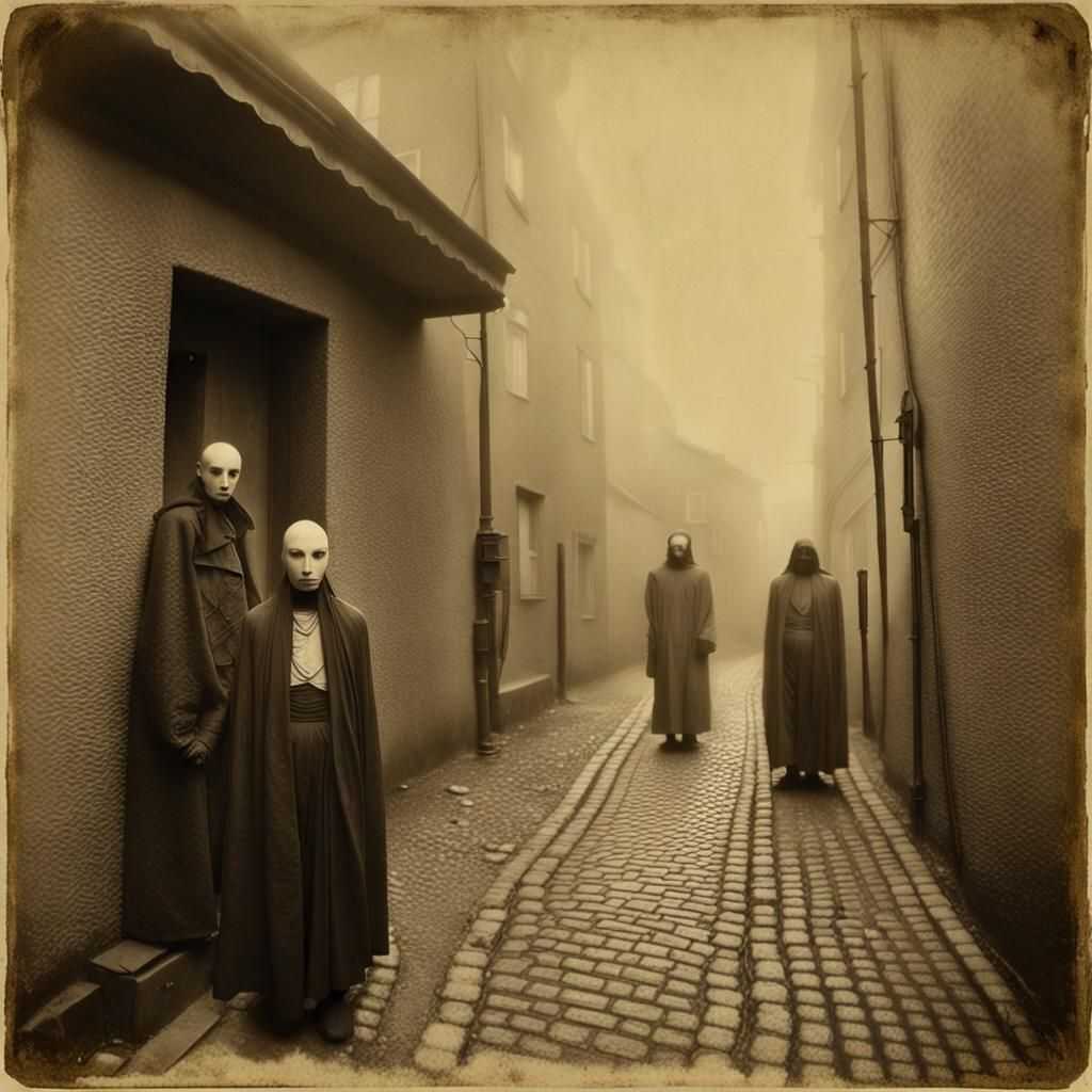 Ethereal Alleyway Nirvana in Pictorialist Style