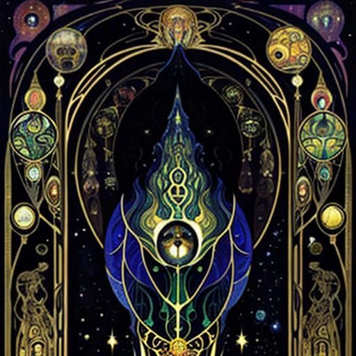 Dark Star Artwork in Art Nouveau Style