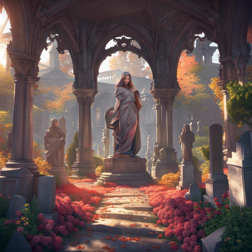 Peaceful Cemetery Concept Art in High Resolution