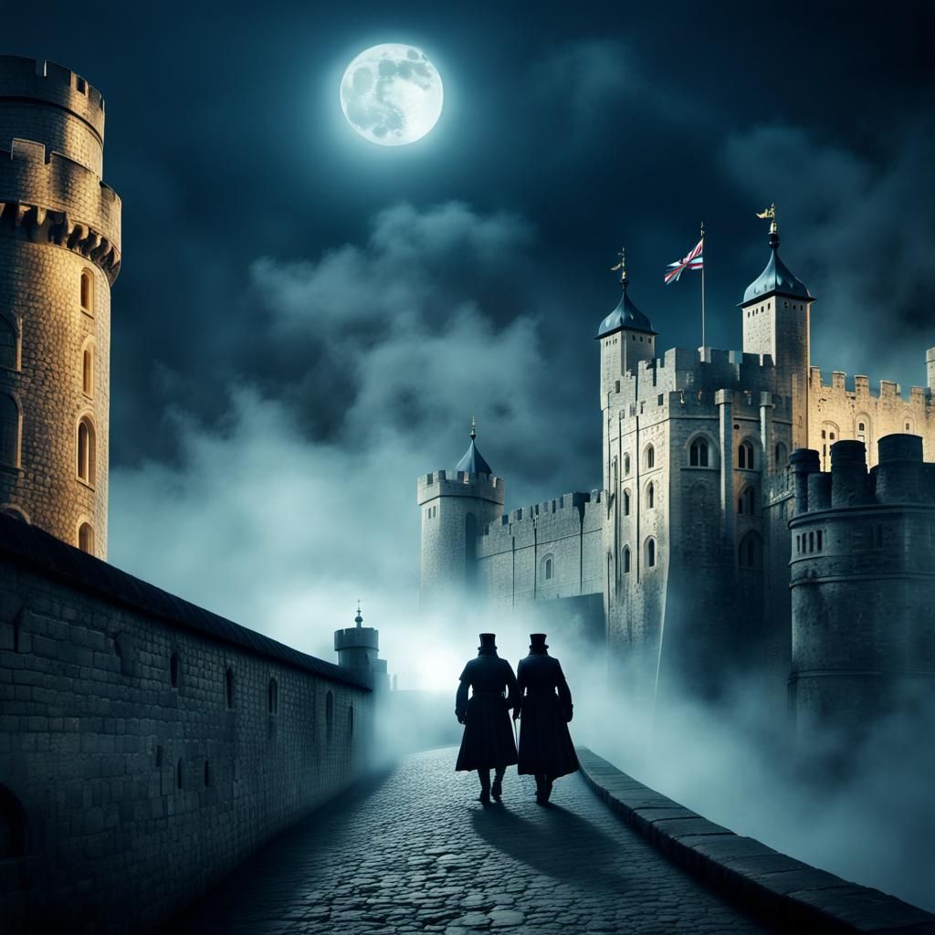Tower of London Ghosts in Dramatic Digital Painting