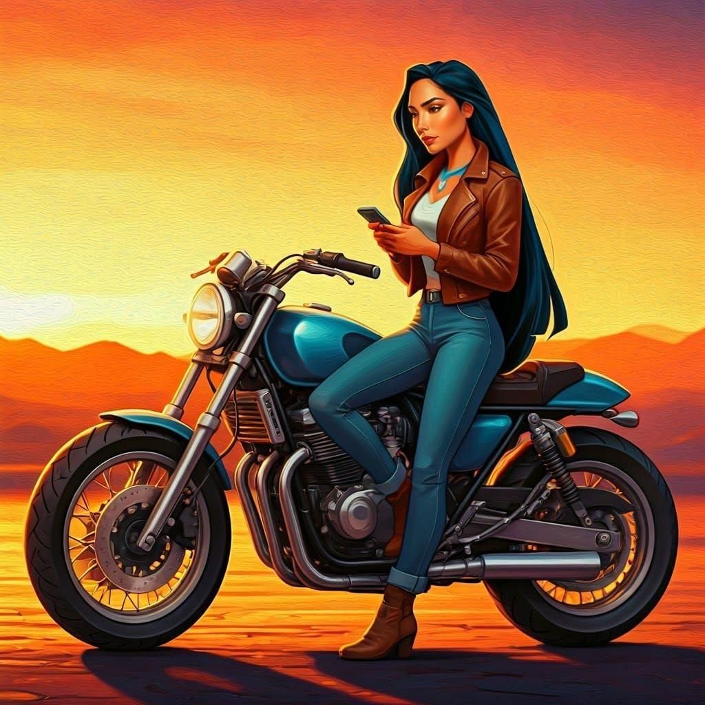 Pocahontas as Digital Comic Book Art