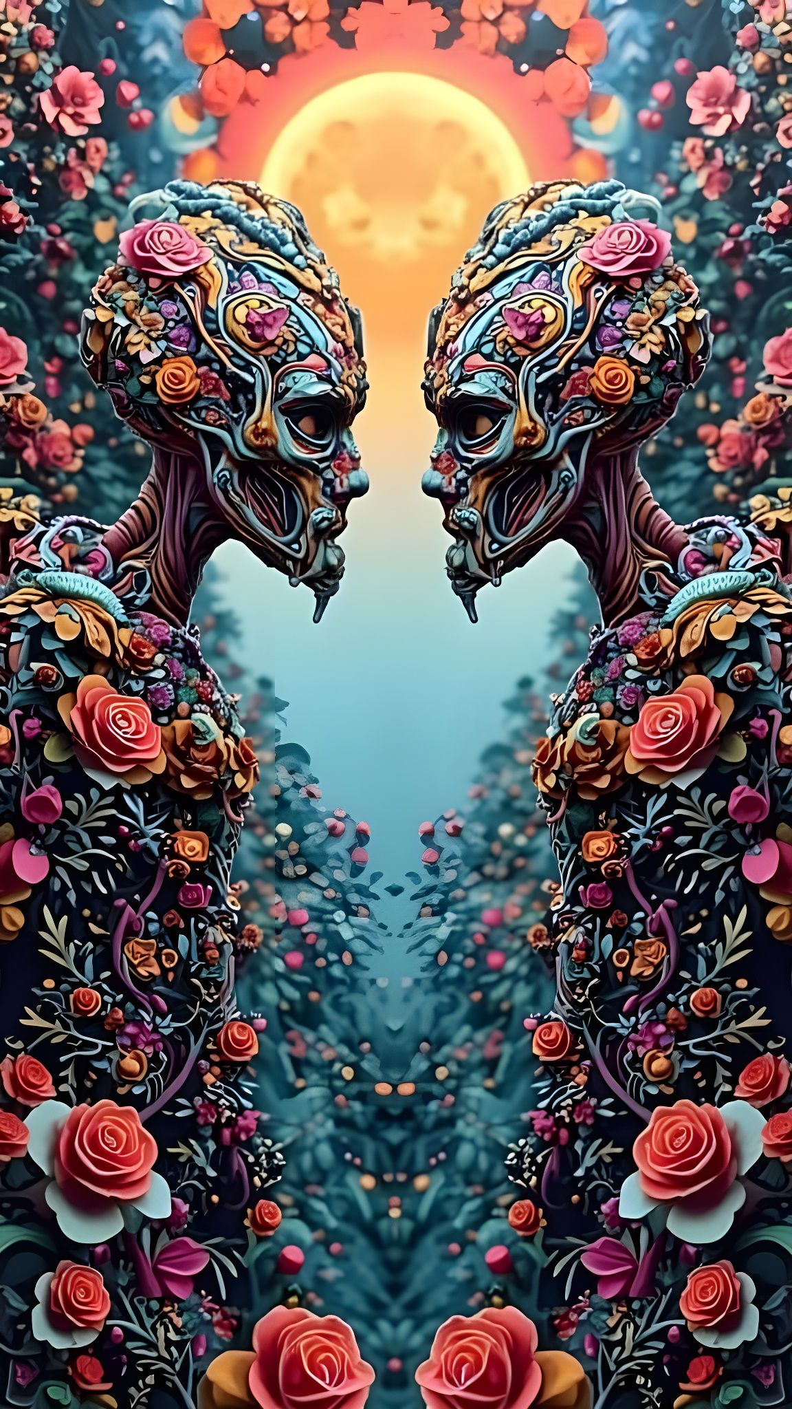 Ethereal Graffiti Masterpiece with Vibrant Psychedelic Patte...