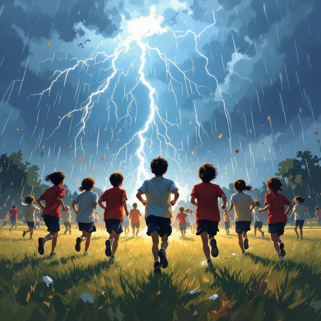 School Field Disaster: Students Caught in Sudden Storm