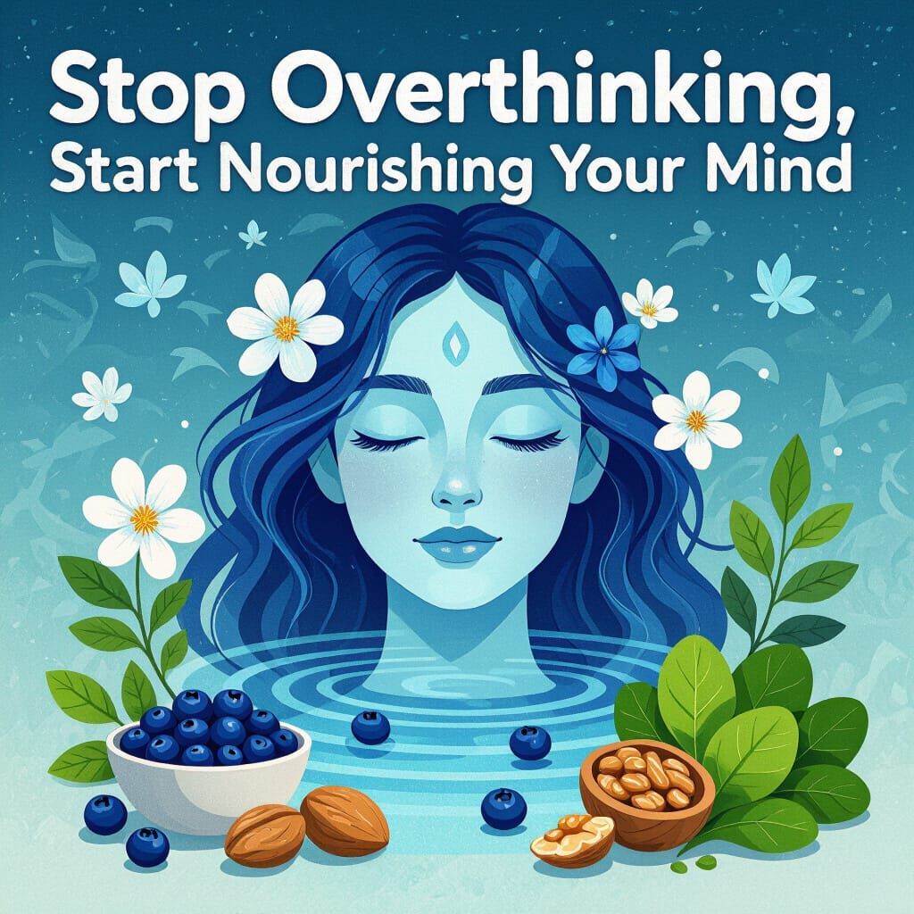 Serene Mind Illustration with Nature Elements