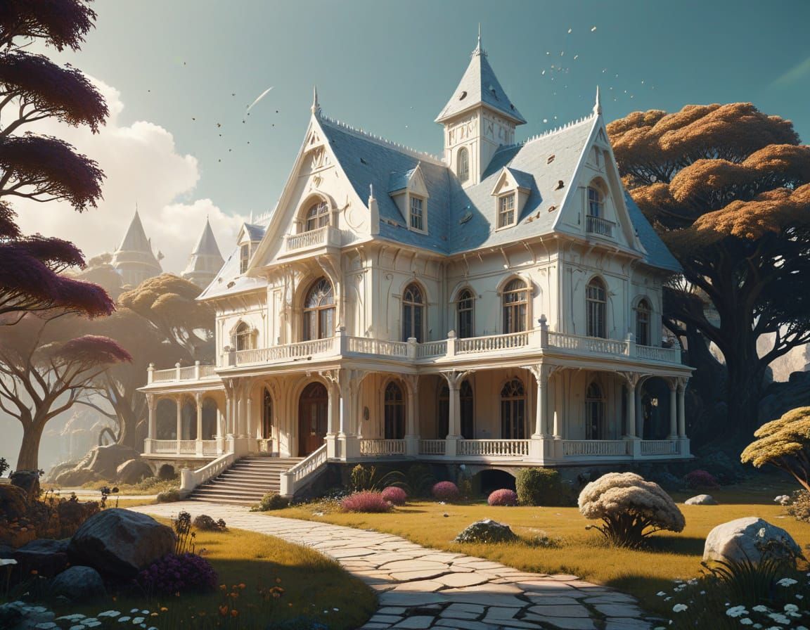 Geometric Abstraction in Vibrant, Retro-Futuristic Style