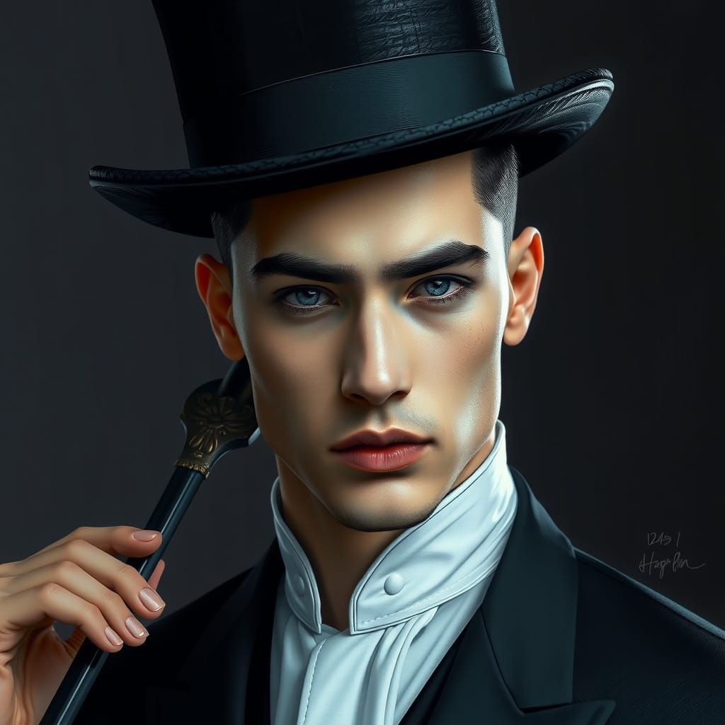 Ethereal Emperor in Dark Elegance