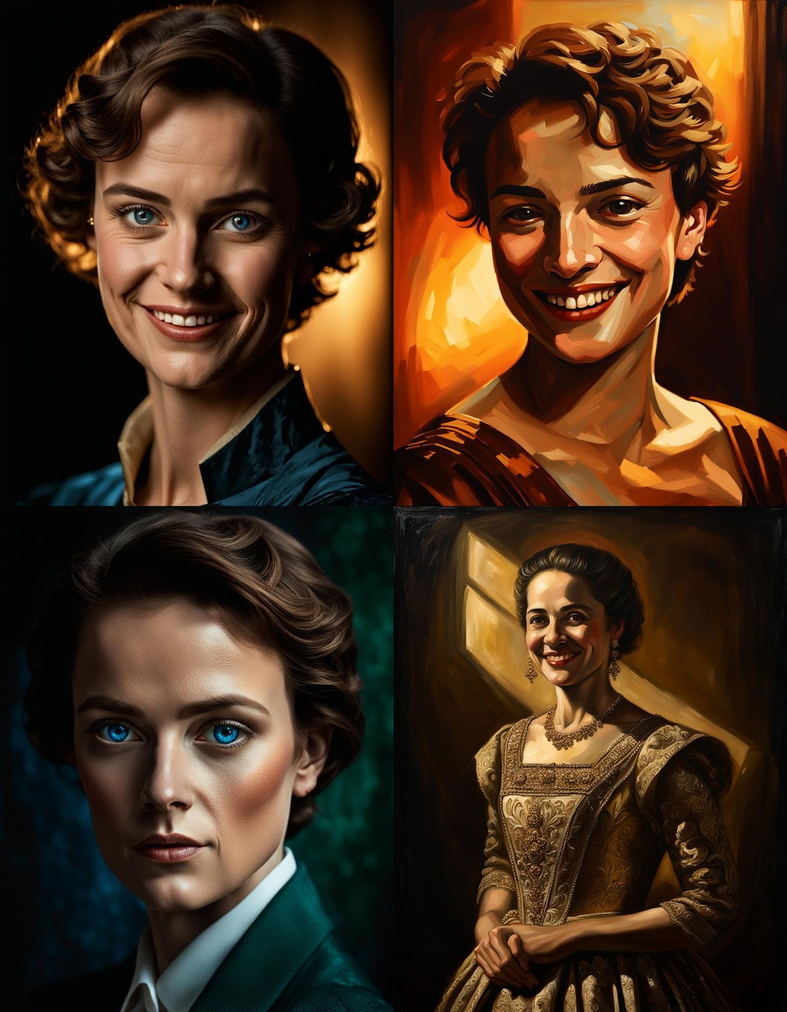 Dramatic Portrait in the Style of Old Masters