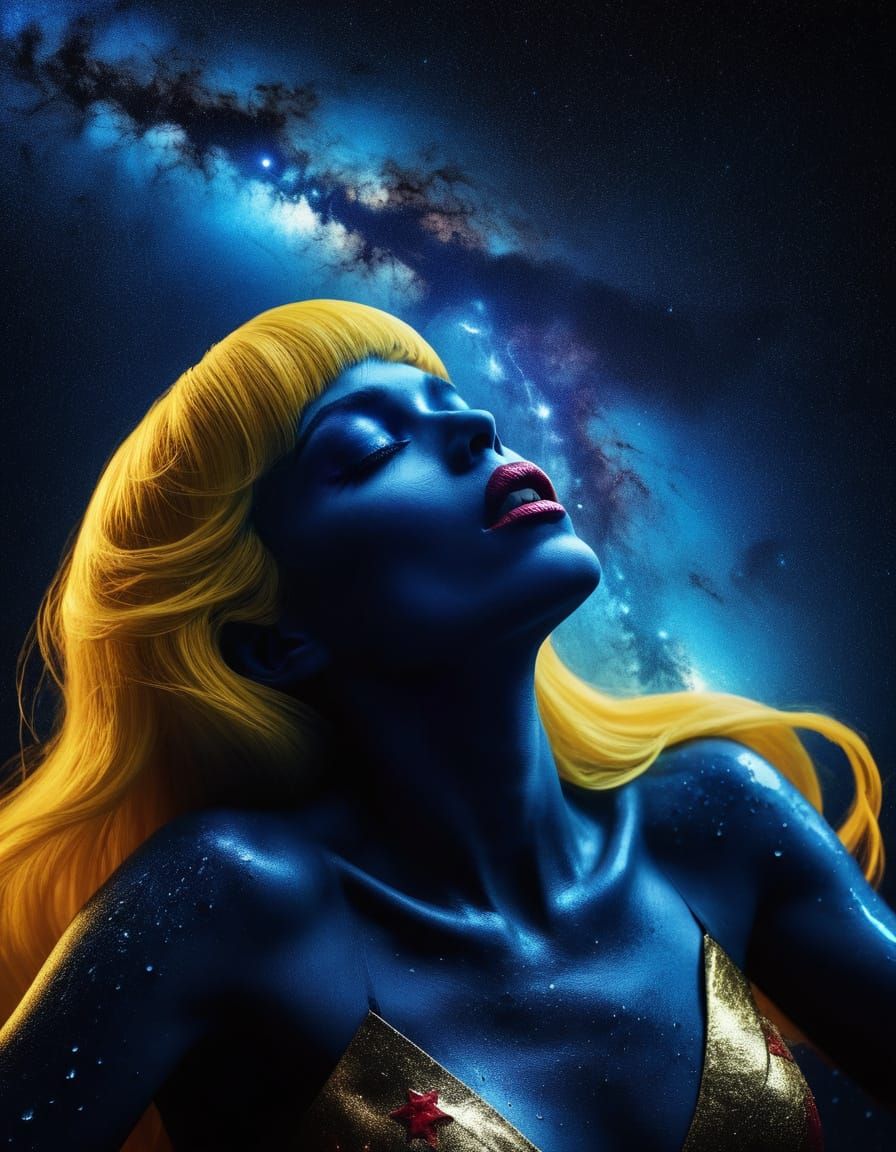 Vampirella with Galaxy Skin and Cosmic Tears