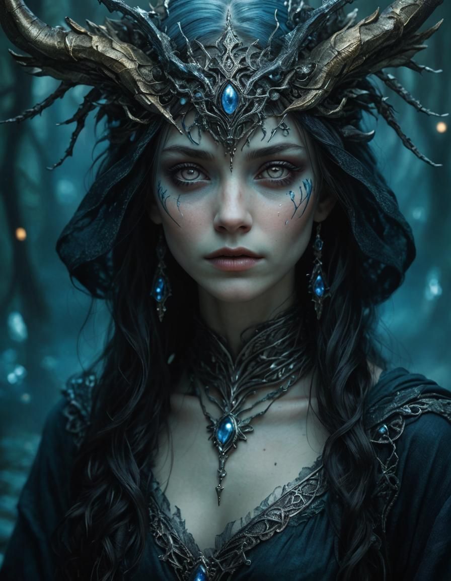 Mysterious Faerie Creature Portrait in Photorealistic Style