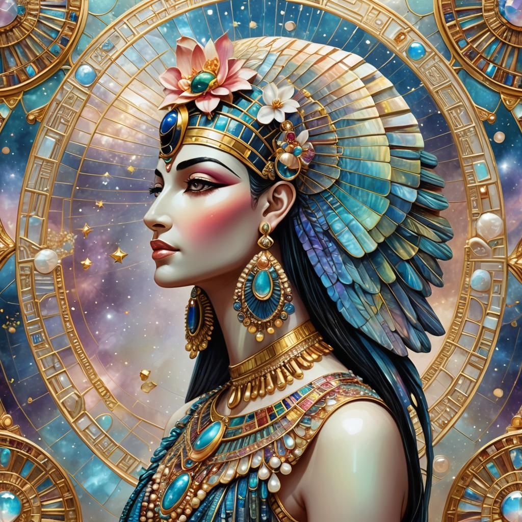 Iridescent 3D Jewelry: Egyptian Goddess Isis