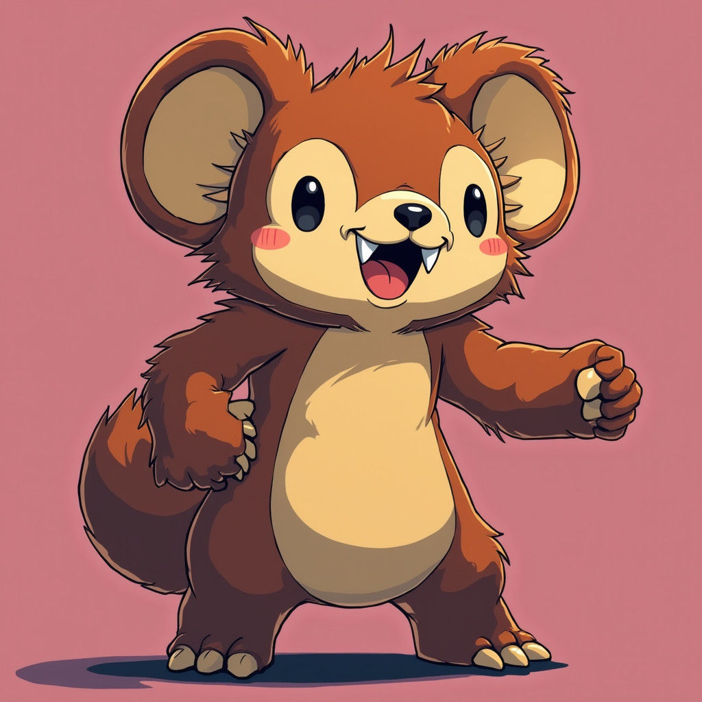 Brutish Cheburashka in Manga Scan Style