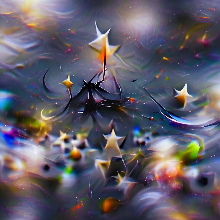 Intricate Abstract Blackstar Design in 8K Resolution