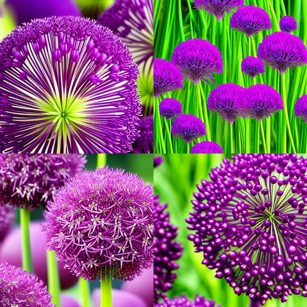 Magnificent Allium Flower Close-Up in Vivid Color