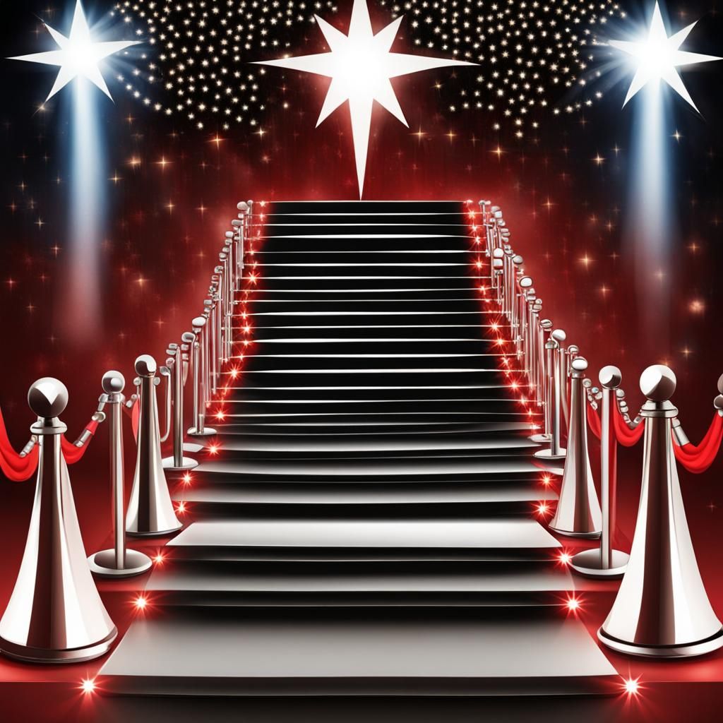 Red Carpet Event with Star Studded Lights