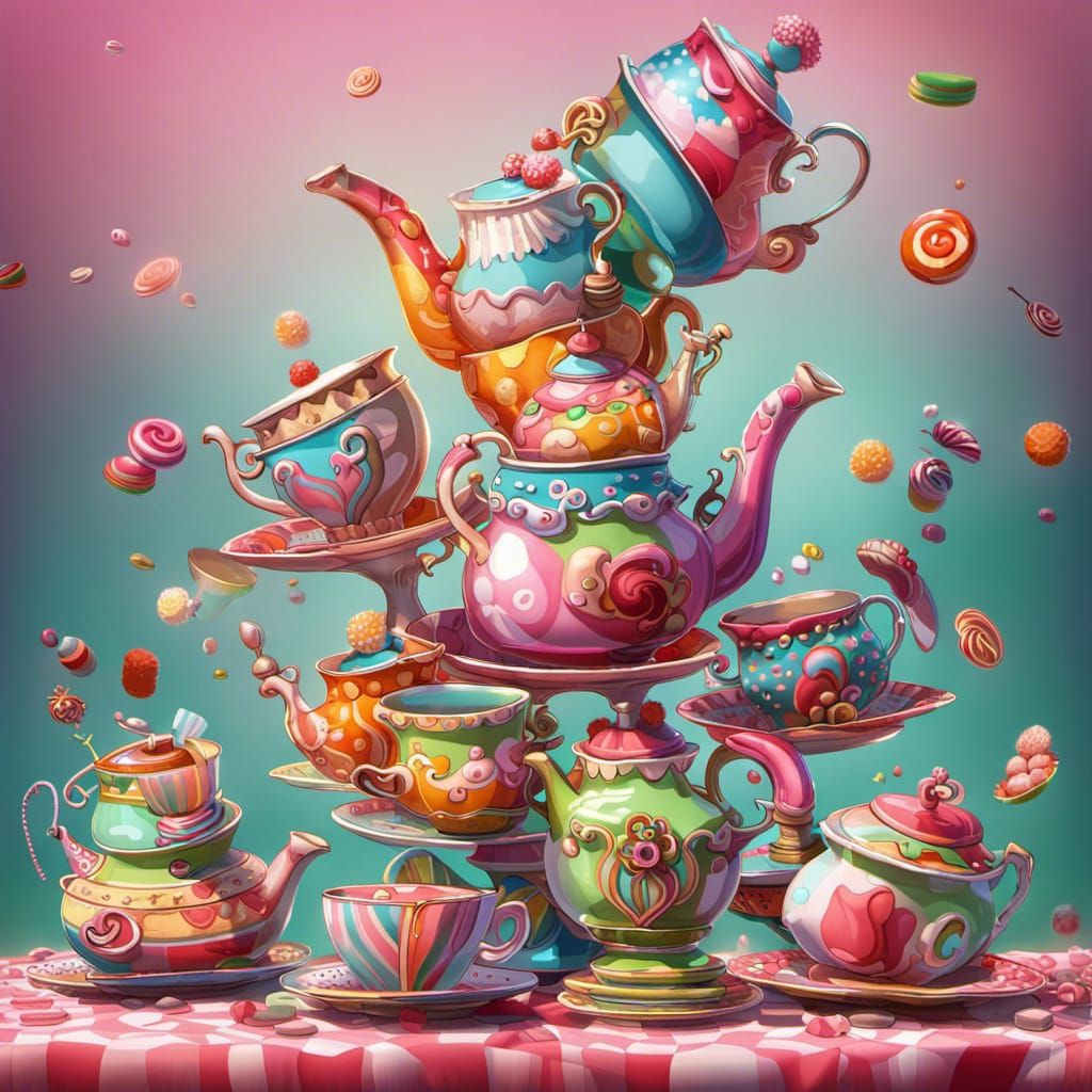 Whimsical Tea Party: Candy Art Towers
