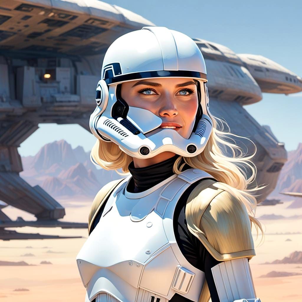 Beautiful Stormtrooper Lady Unveils Her True Self in Vibrant...